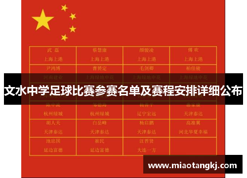 文水中学足球比赛参赛名单及赛程安排详细公布